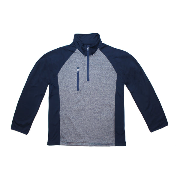 Men's Poly-Flex ¼ Zip Pullover with Heather front panel