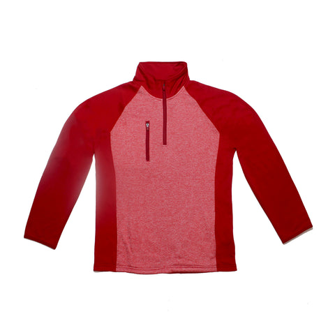 Men's Poly-Flex ¼ Zip Pullover with Heather front panel