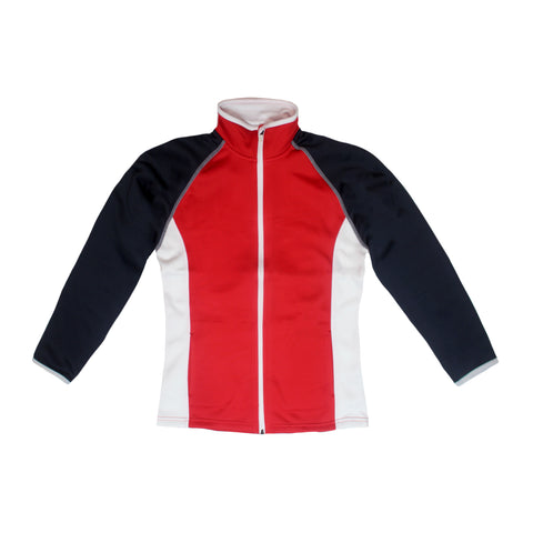 Ladies Poly-flex RED, WHITE & BLUE Full Zip Jacket